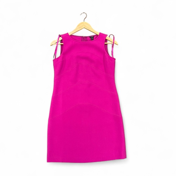 NEW $138 Ann Taylor Petites Sleeveless Sheath Mini Dress Fuchsia Pink Size 2P - Picture 1 of 16